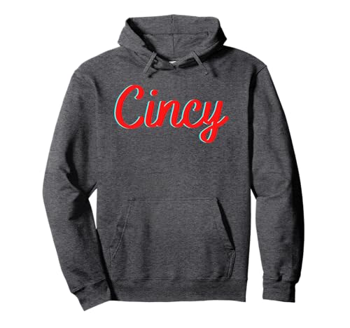 Cincinnati Ohio Classic Red Script Cincy City vacation gift Pullover Hoodie