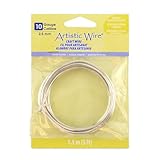 Artistic Wire, 10 Gauge Silver Plated Tarnish Resistant Colored Copper Craft Wire, Tarnish Resistant Silver, 5 ft