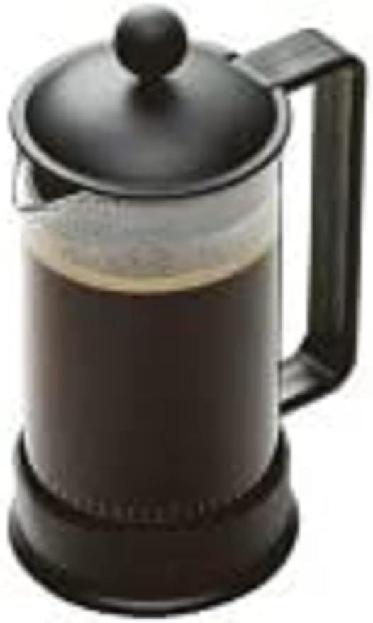 Bodum 12 oz Brazil French Press Coffee Maker, HighHeat Borosilicate Glass, Black