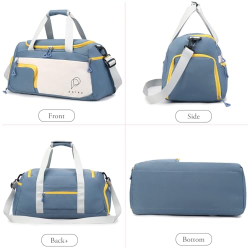 Image of PALAY Gym Bag for Men with Shoe Compartment & Wet Pocket, Duffle Bags for Travel, Large Capacity Portable Overnight Bag for Vacation, Gym, Sport, Yoga