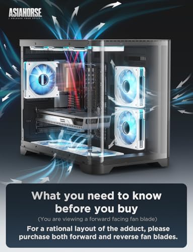AsiaHorse AMICI-5GT RGB PC Fans, Infinity Mirror ARGB Fans HDB Bearing Fan Speeds Up to 1800 RPM with 24 LED Lights, Forward Blade Fan Compatible Motherboard Aura SYNC (Not Wireless Connection)
