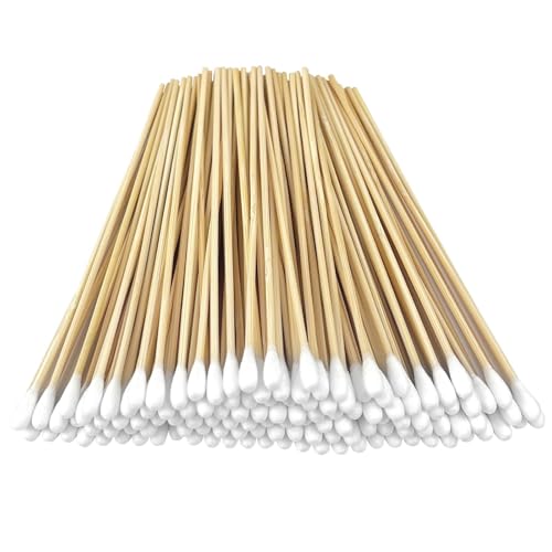 200 pcs long wooden cotton swabs cleaning cotton sticks with wood handle for oil makeup gun applicators eye ears eyeshadow brush and remover tool cutips buds for baby and home accessories