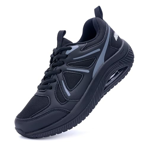 JOYFON Women's Wide Walking Shoes Arch Support Plantar Fasciitis Orthotic Gym Tennis Sneakers for Foot Pain Relief BlackGrey US8.5 by JOYFON - Used condition - US$50.01