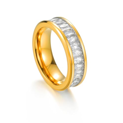 CELRAEVR 18K Gold Filled Zirconia Promise Rings for Women Men