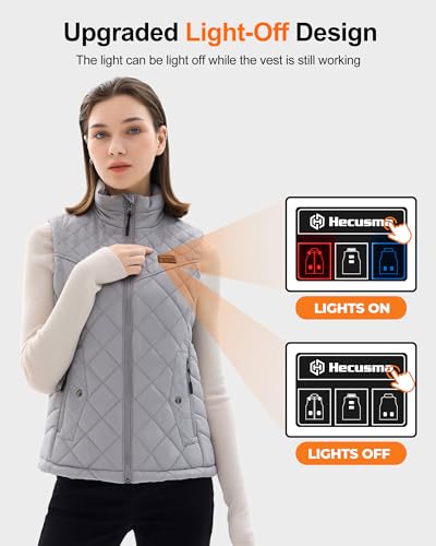 Image of Quilted Heated Vest Women with Battery Pack 16000mAh 7.4V, Warming Heated Vests for Women, Smart Women's Heating Vest