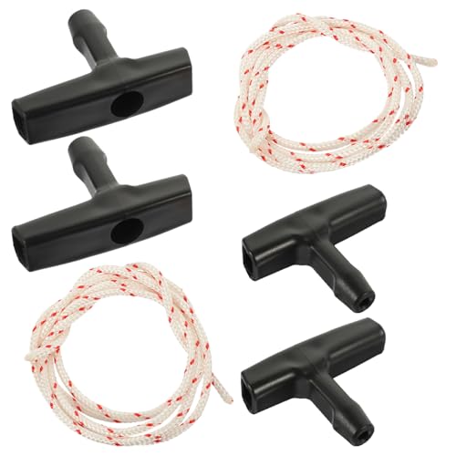 VILLCASE Tirador de Cuerda para Puerta de Garaje 2 Juegos Cuerda de 4 Metros y Manijas Ergonómicas, Kit de Liberación de Emergencia para Escaleras de Ático, Sistema de Tracción Resistente
