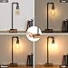 Industrial Touch Lamp with USB Port, 3-Way Dimmable Vintage Lamp, Touch Control Bedside Lamp Iron Pipe Retro Lamp Resin Base Rustic Edison Lamp for Boys Room, Living Room, Office, 6W LED Bulb Included