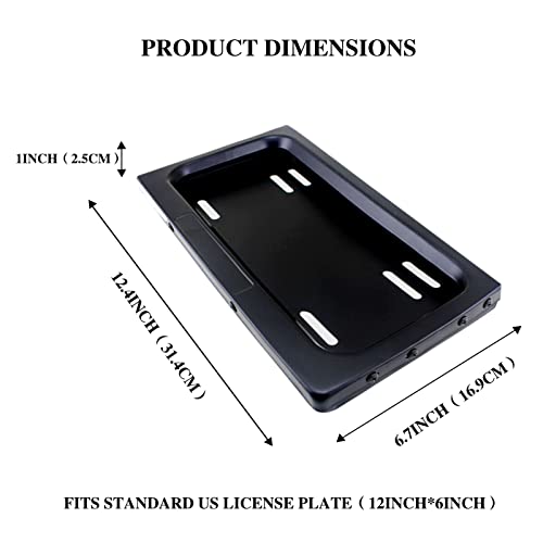 Car License Plate Frames, Us Universal Electric Plate, 2-Pack Holder, Weatherproof, Easy To Install #TOP1