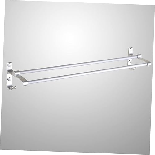 Miniatura 9 de Zerodeko Toallero para montar en la pared, doble barra de toalla de baño, toallero de metal, toallero, toallero, toallero de cocina, estante con