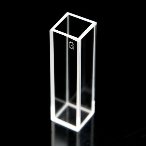 Set of 2 Optical Glass Fluorescence Cuvettes, 1cm 10mm, Fluorometer Cell Cuvette