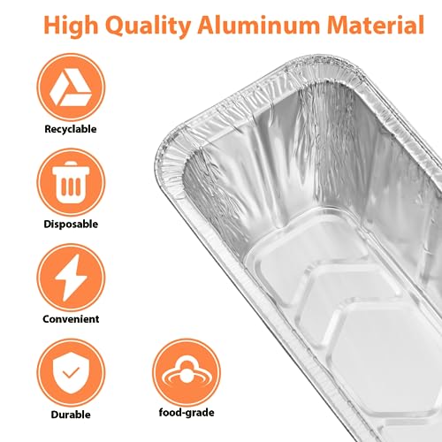 Whaleme 50-Pack Blackstone Griddle Accessories 5017 Grease Cup Liners, Aluminum Foil Drip Pan Grease Catcher Cup Liner for Blackstone 17, 22, 28, 36 Inch Griddle, Disposable Grill Grease Tray - Thumbnail 7