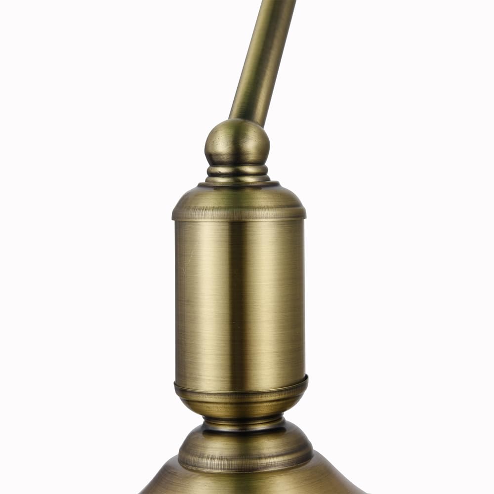 MAYTONI DECORATIVE LIGHTING Schreibtischlampe mit Metallsockel, im Banker Stil, Lampenschirm aus geblasenem Glas, grün, 1-flammig, 1 X E27 40W
