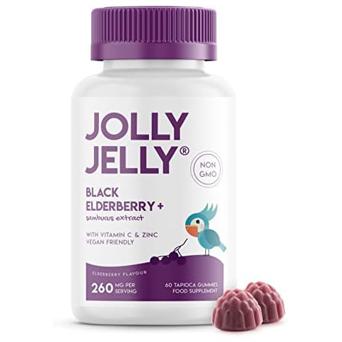 Black Elderberry Extract Gummies 1500mg - Wild European Sambucus Extract - Non-GMO, 60 Vegan Gummies Cover