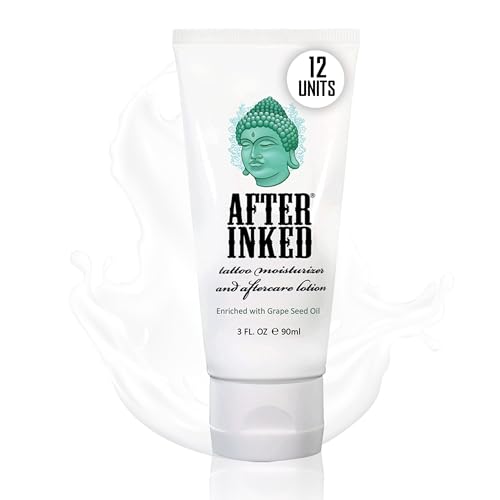 After Inked Tattoo Aftercare Lotion &amp; Moisturizer, Balm, 3oz Tube (12-Pack)