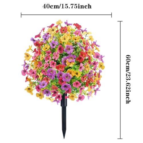 Composition florale artificielle extérieure violette sans décoloration 61cm