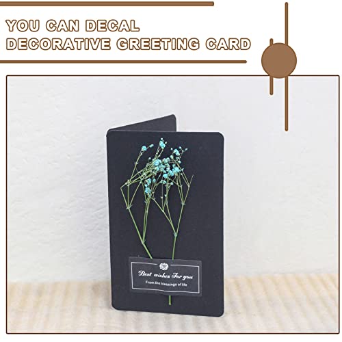 16 Sheets Brown Half Fold Greeting Cards Blank Inside Outside, Generic Note Cards, Stationery Paper, Rustic Place Card For Wedding Invitation, Arts & Crafts, Folded To 4 X 6 Inch (Black) #TOP6