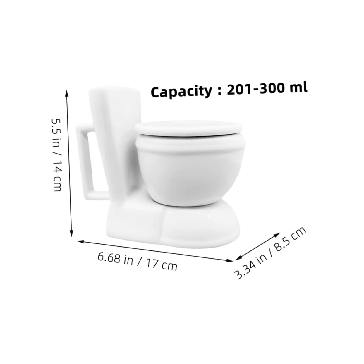 Cabilock Taza de Cerámica con Diseño de Inodoro Bebidas como Café Té y Leche Taza para Desayuno Regalo Original para Oficinas y Ocasiones Especiales