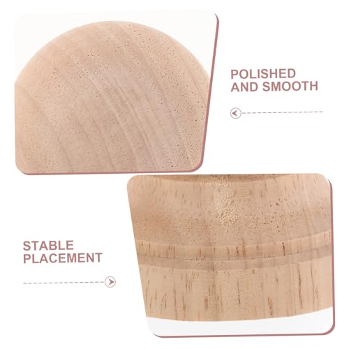 Miniatura 4 de Tobbomey Balaustre De Madera Sin Terminar Europeo, Remates Decorativos Para Muebles, Columnas Romanas Pequeñas, Madera Maciza, Color Amarillo Claro, Para Vinotecas Y Alacenas, Pack De 4