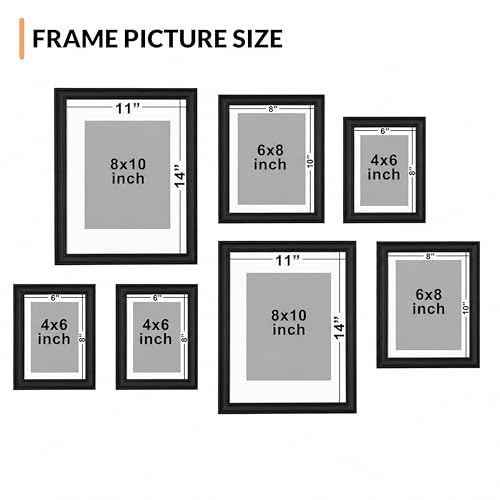 Image of Art Street Wooden Wall Photo Frame Collage Set for Living Room Decor | Multi Picture Frames Gallery Set for Family Photos | Wall Hanging Frame Set for Home, Bedroom, Hallway Decoration