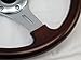 NRG Innovations ST-015-1CH Classic Wood Grain Wheel (330mm, 3 spoke center in chrome), Chrome