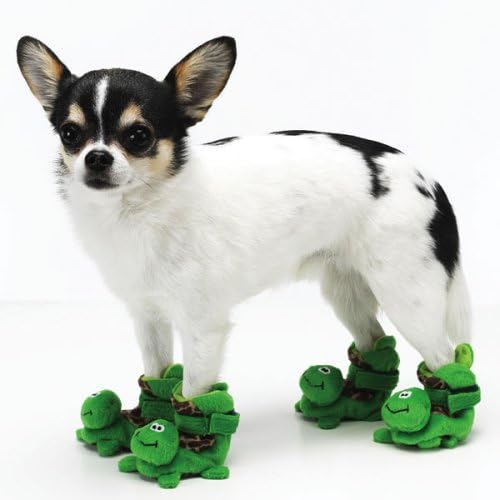 Doggy Slippers Med Green Turtle