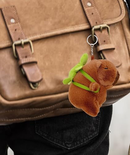 Image of Capybara Keychain, Adorable Animal-Themed Gift, Premium Metal Alloy Keychain, Unique Capybara Design for Keys or Bags, Durable Everyday Accessory (One Piece)