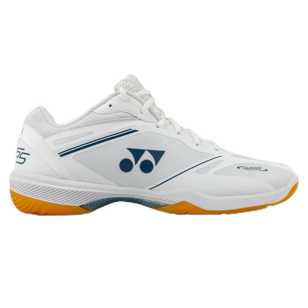 YONEX Power Cushion 65 Z Wide White Indoor Court Shoes for Badminton Tennis Pickleball Synthetic Leather Low Top