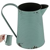 Pichet décoratif de style campagnard – un accessoire déco incontournable pour apporter de nouvelles couleurs et une touche d'originalité à votre maison ou votre jardin. grand pichet décoratif en métal