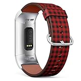 Q-Beans Watchband, Compatible with Fitbit Charge 3, Charge 3 SE - Replacement Leather Band Bracelet...
