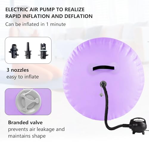 Air Roller Gymnastics Barrel Inflatable Tumbling Roller Air Mat, Air Barrel Gymnastics Tumble Track Mat with Pump for Backhandspring/Training Cheerleading/Yoga/Home and Outdoor Use by Gymodel - Image 5