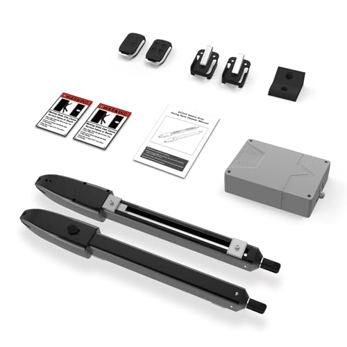 Automatic Dual Gate Opener for Swing Gates up to 660lb*2 16ft, Heavy Duty Electric Opener Kit for Driveway Home Garden, Long-Range Remote Controls Included - Model C025-340