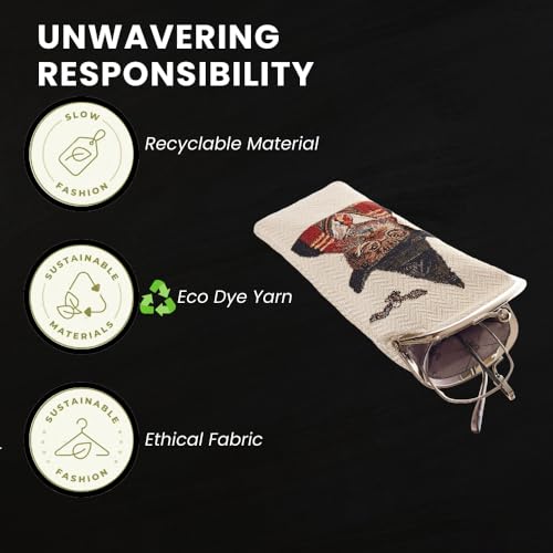 Image of Signare Tapestry Glasses Case for Women Eyeglass Case with Fashion Pattern Design