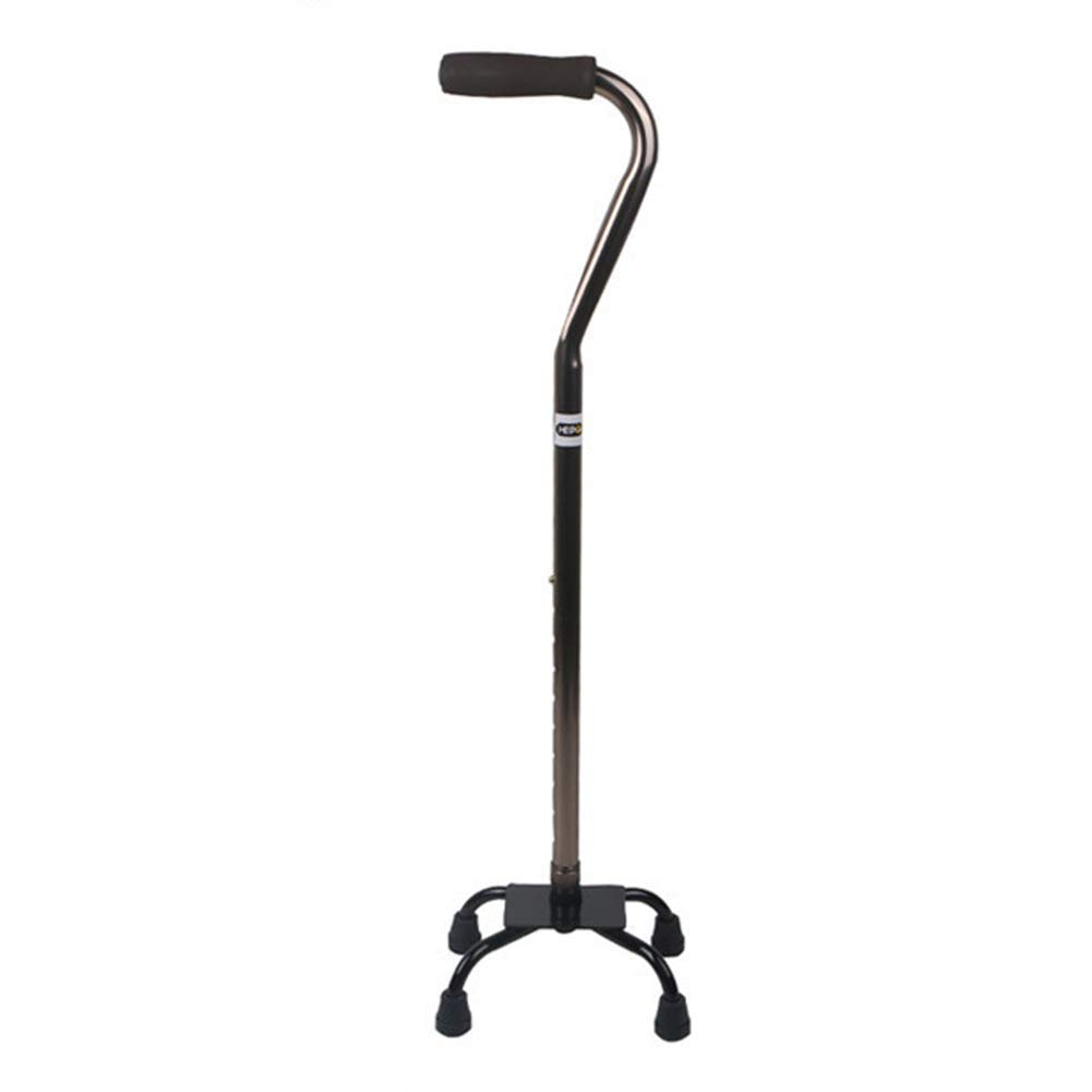 Bastón cuádruple, bastón de Cuatro Patas para Ancianos, bastón de Cuatro Esquinas para discapacitados, Andador Antideslizante de aleación de Aluminio telescópico, muletas Times
