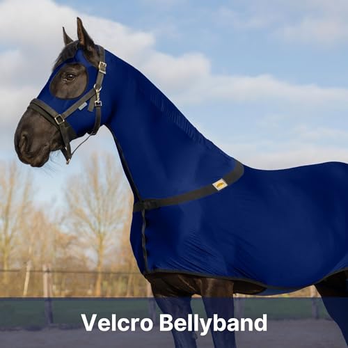 Image of RESISTANCE Premium Horse Sleazy Full Body Slicker with Zipper Face & Forelock Saver Horse Care Sheet