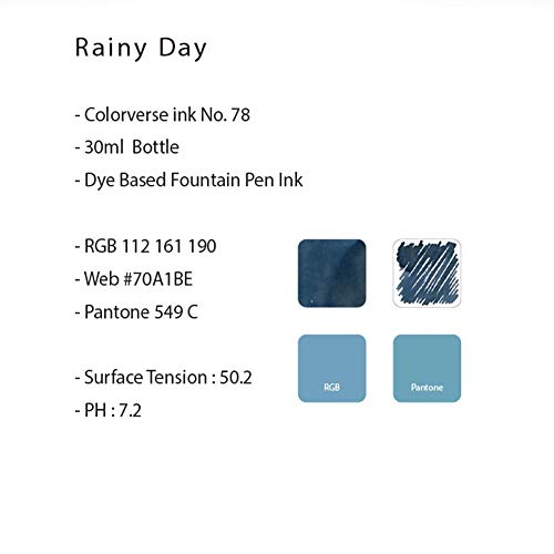 Image of Colorverse Ink - Season 6 - Joy in The Ordinary - No. 78, Rainy Day (30ml) Fountain Pen Ink