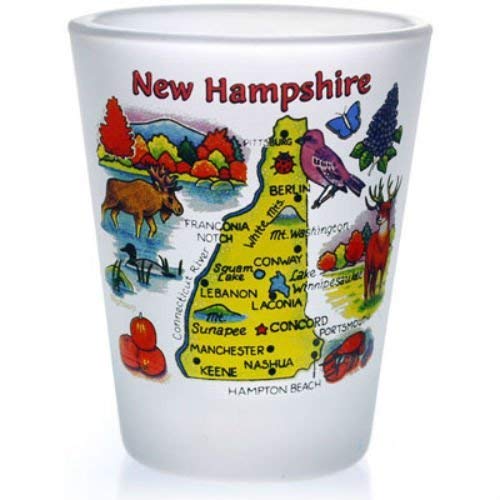 One-Day Sale: Up to 80% Off New Hampshire Map Frosted Shot Glass