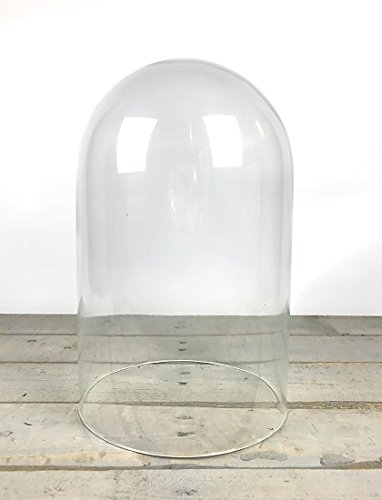 EMH Campana de cristal soplado con forma de campana de 40 cm, hecha a mano