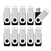 Produktbild KOOTION 10PCS 2GB USB Flash Drives USB 2.0 Flash Drives Memory Stick Fold Storage Thumb Drive Pen Swivel Design Black Ships from USA