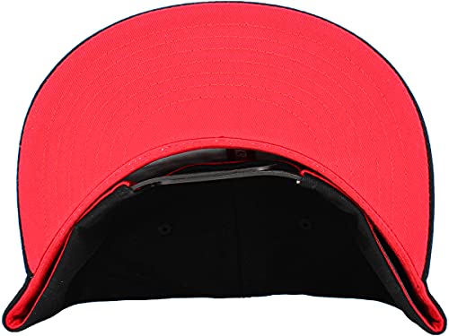 Image of KBETHOS Classic Snapback Hat Blank Cap Underbrim Cotton Wool Blend Flat Visor Adjustable Unisex