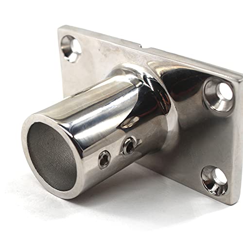 Zerniple Boat Railing Fittings Deck Hardware 316 Stainless Steel 90 Degree Tube Base Rod Flange Holder (pack of 2) - Image 2