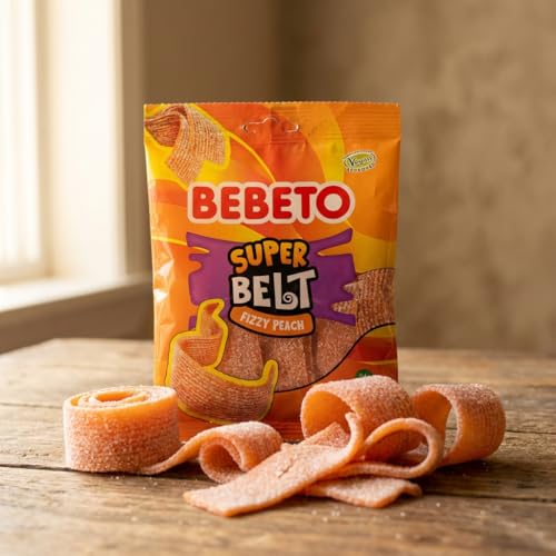 Bebeto Super Belt Peach Caramelos Veganos Ácidos 135g miniatura 2