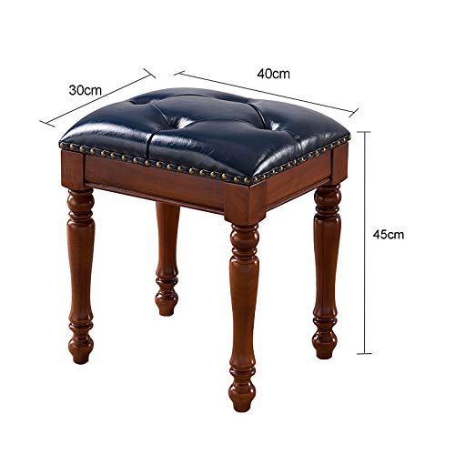 Tabouret de vanité bleu et siège de piano idéal pour votre coiffeuse - 4