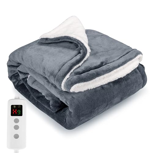 PROALLER Heizdecke 160x130CM, 10 Stufen & 1-9H Timer Auto-Aus,...