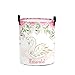 Personalized Watercolor Fantasy Floral Swan Waterproof Laundry Basket Handles Collapsible Hamper Storage Basket for Office Bathroom
