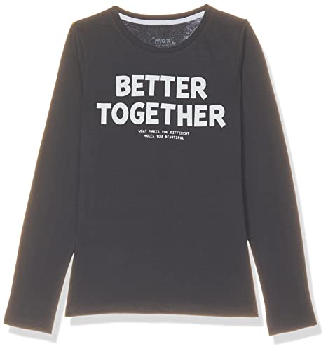 Image of Max Girls Regular Fit Typographic Printed Long Sleeve T-Shirt