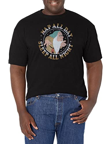 Disney La Sieste T-Shirt Homme col rond en coton doux et coupe droite classique