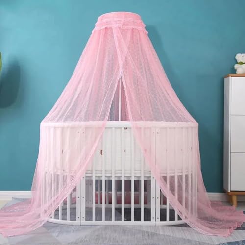 Toldo ajustable para cuna con soporte de clip, cubierta de malla antimosquitos de 360°, fácil de instalar, red de cama de bebé para protección de cuna y moisés, ideal para guardería.