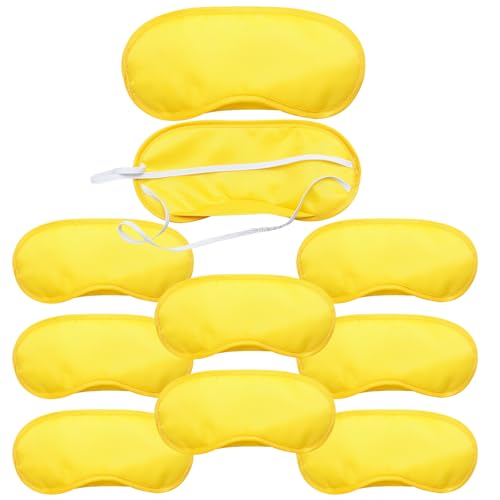 cocoriko アイマスク 14色 使い捨て 個包装 ノーズパッド付 10枚 100枚 セット (イエロー, 100枚)