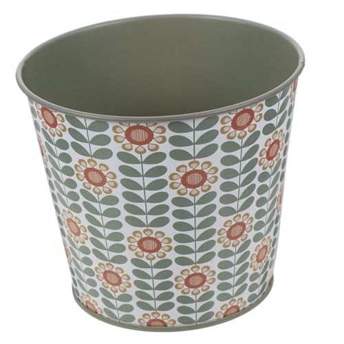 UPKOCH Iron Planter Flower Planting Pot for Home Office Multi-functional Tabletop Storage Barrel Fake Potted Plant Creative Design for Decorative Artificial Flowers