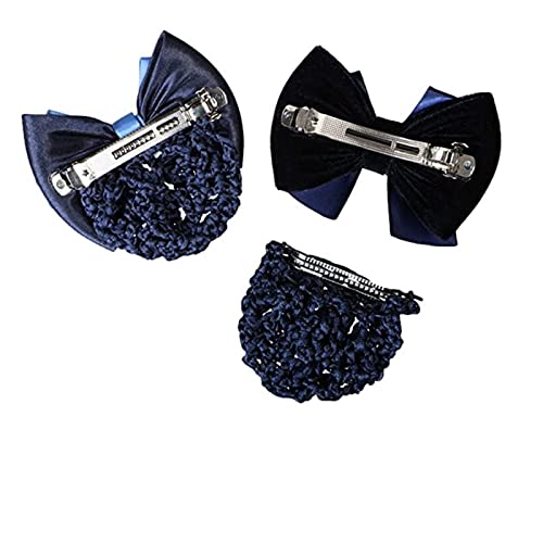 4 piezas clip para cabello con moño azul miniatura 6